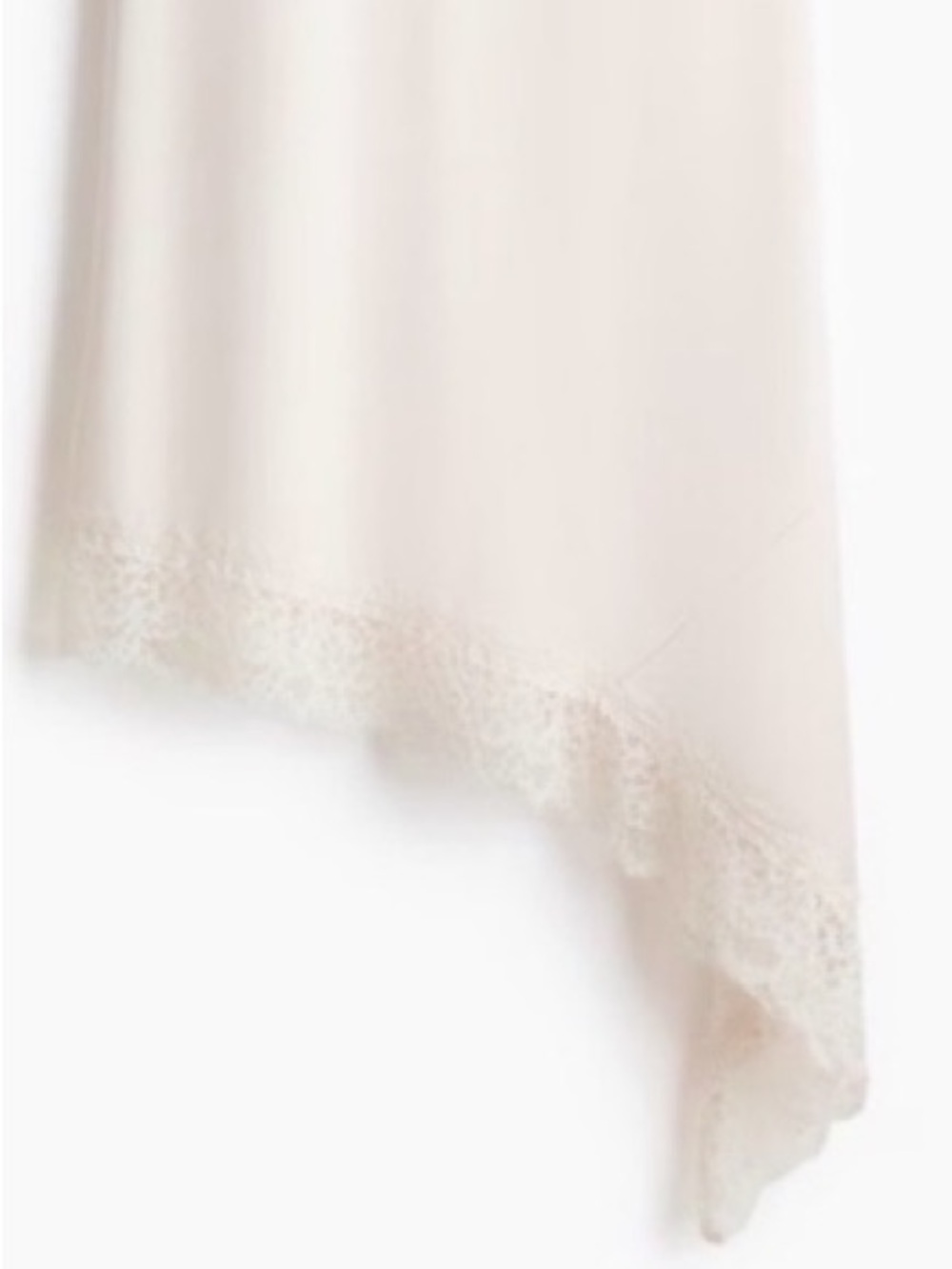 H&M Lace-Trim Slip Midi Dress in Light Beige - Picture 5 of 5
